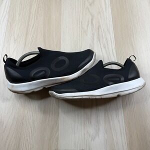OOFOS OOmg Sport Mens Black White Low Recovery Comfort Slip On Shoes Size 12